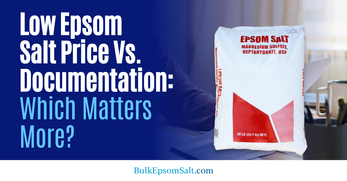 low epsom salt price vs. documentation
