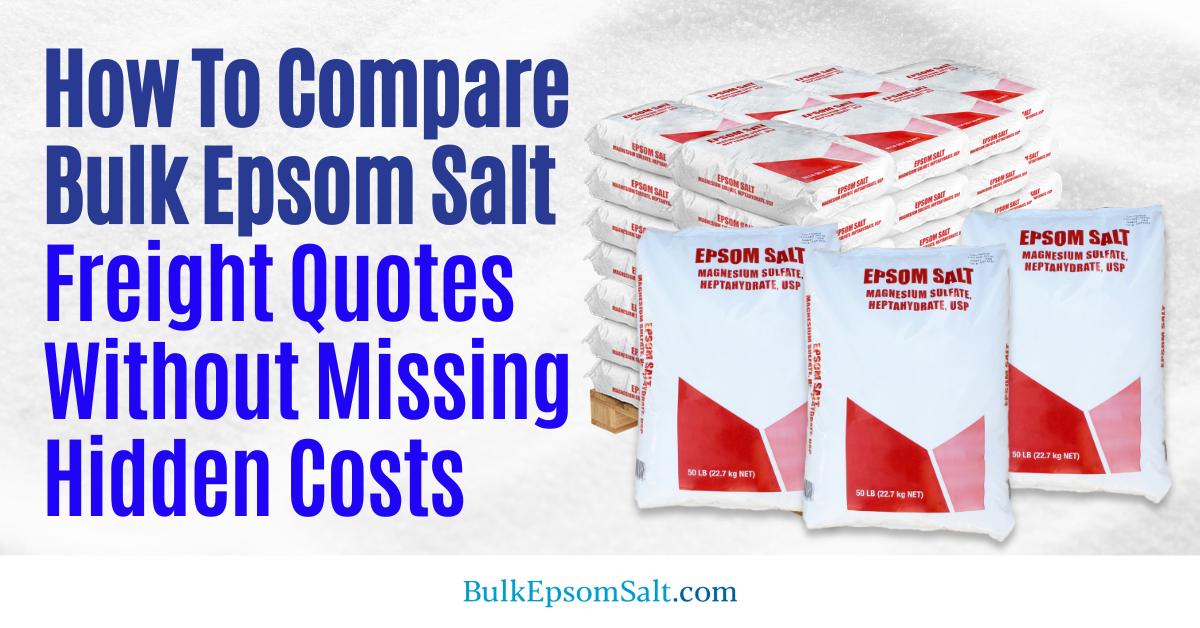 bulk epsom salt freight quotes