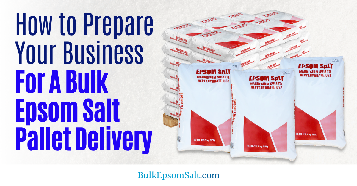 bulk Epsom salt pallet delivery